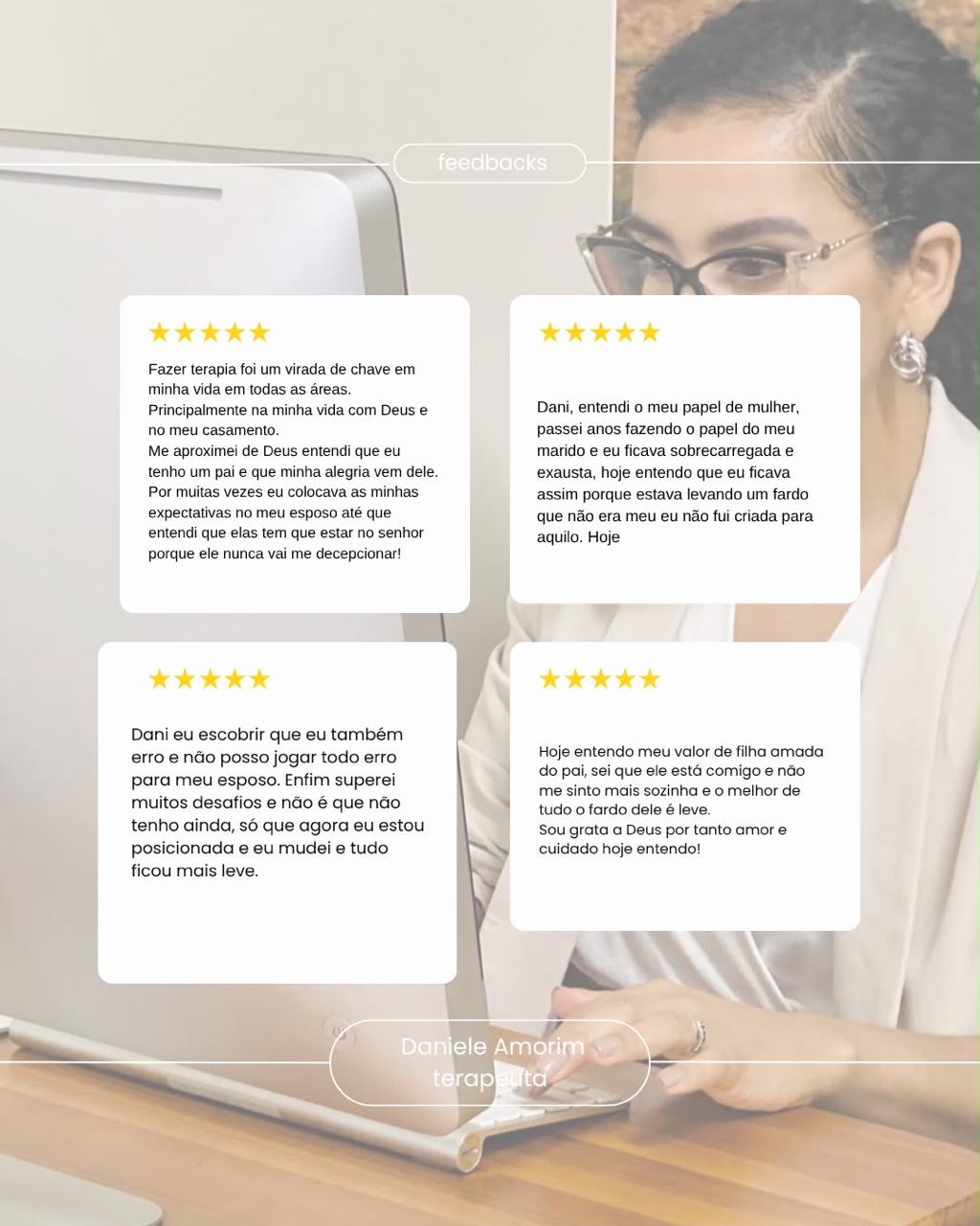 Feedbacks de clientes de Daniele Amorim 3