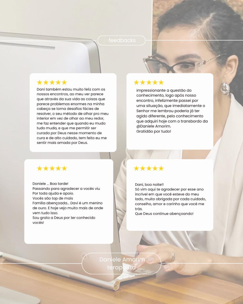 Feedbacks de clientes de Daniele Amorim 5