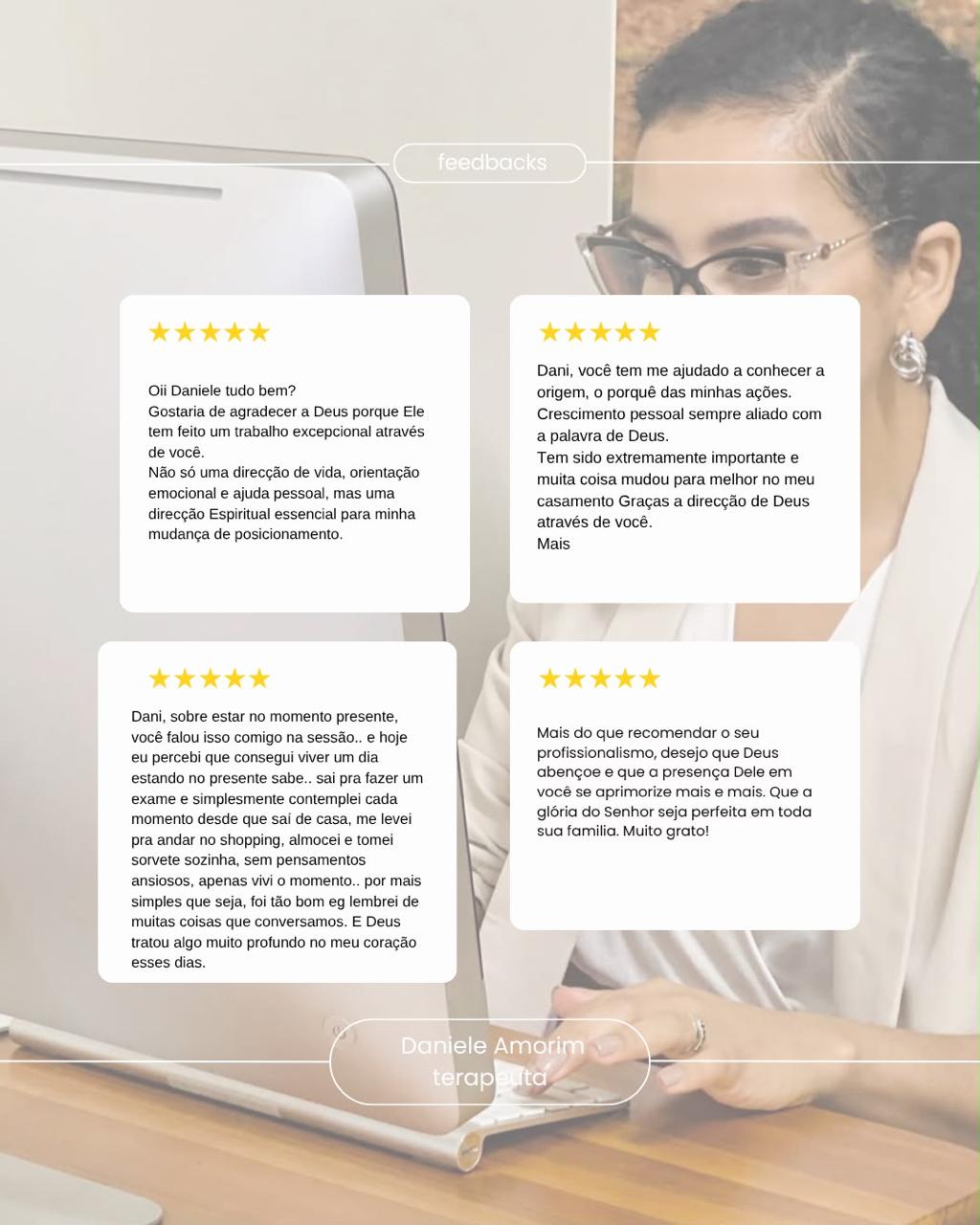 Feedbacks de clientes de Daniele Amorim 2
