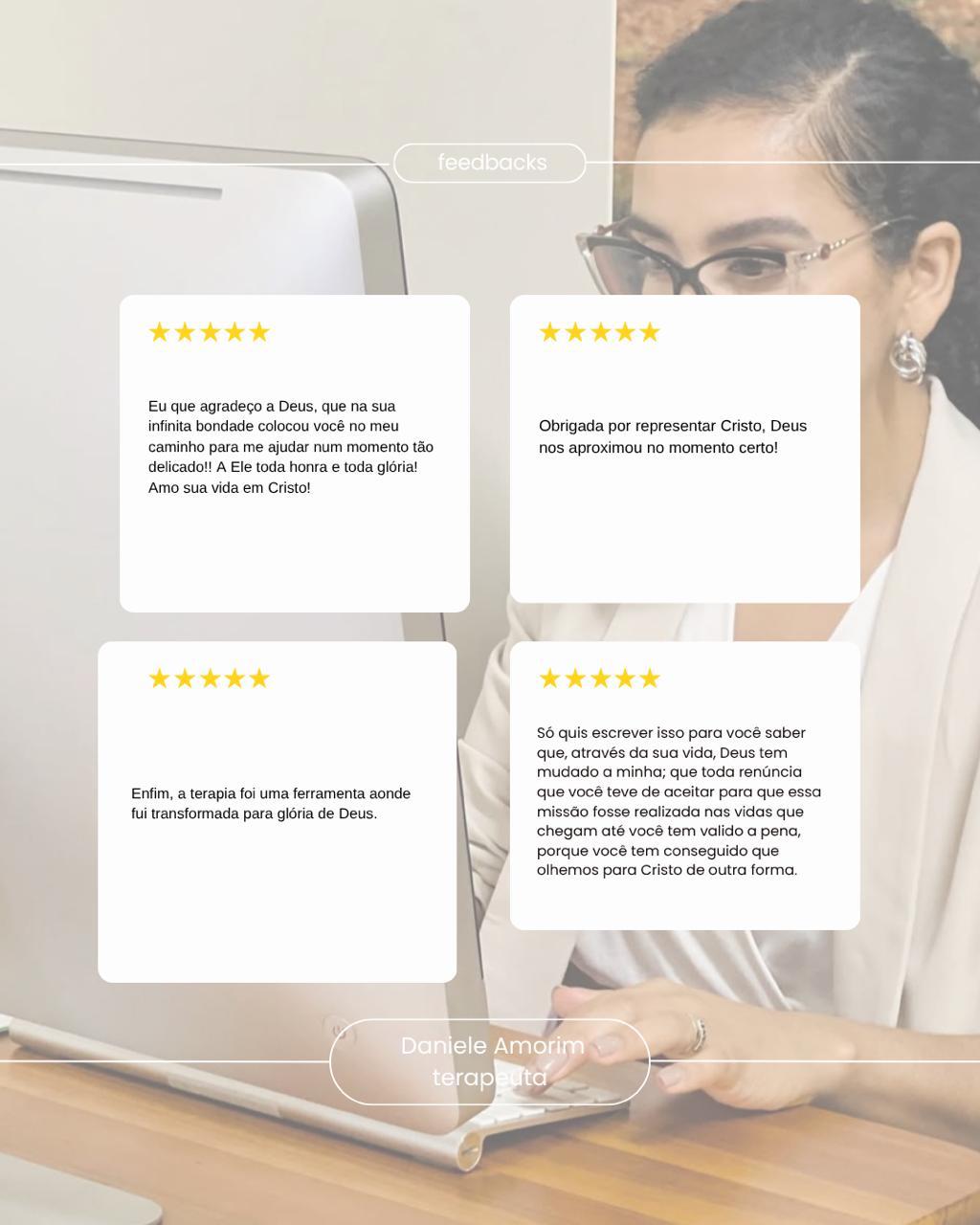 Feedbacks de clientes de Daniele Amorim 4